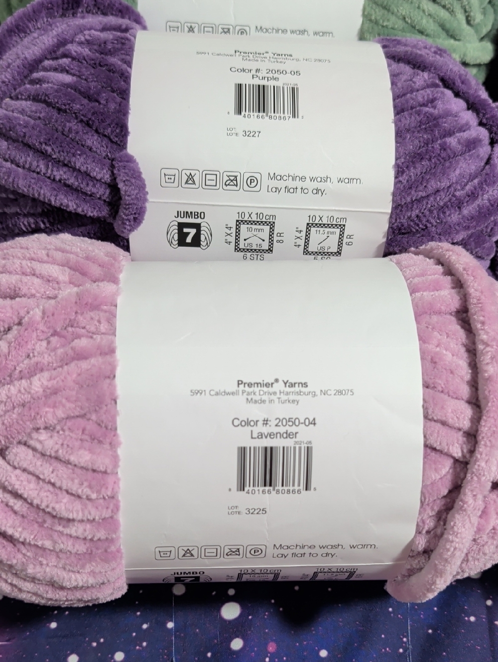 7 Brand New Skeins Premier Parfait XL Chenille Yarn Various Colors Smoke Free - Picture 7 of 10